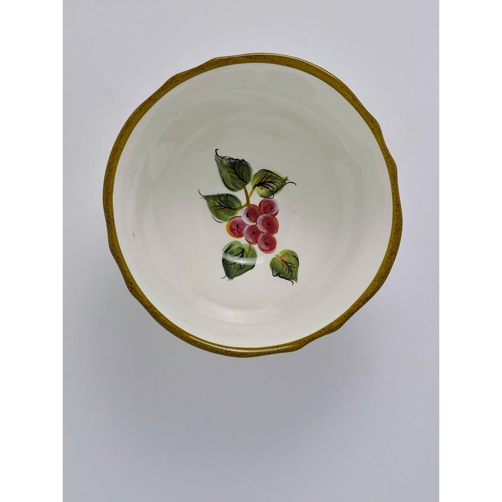 Raymond Waites Fruit Pattern Large Mixing Serving Bowl Set 3 Pc Ceramic - Picture 8 of 8